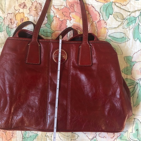 COACH Signature Patent Leather Carryall+Wallet - Picture 15 of 15